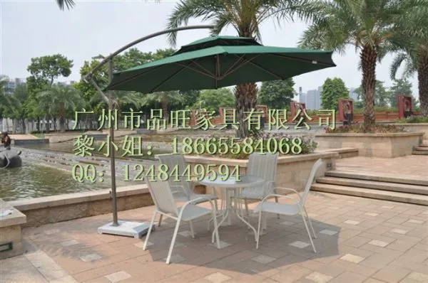Restaurant Polyester 3.5m*3.5m Brushed Outdoor Umbrella Aluminium Frame photo-2