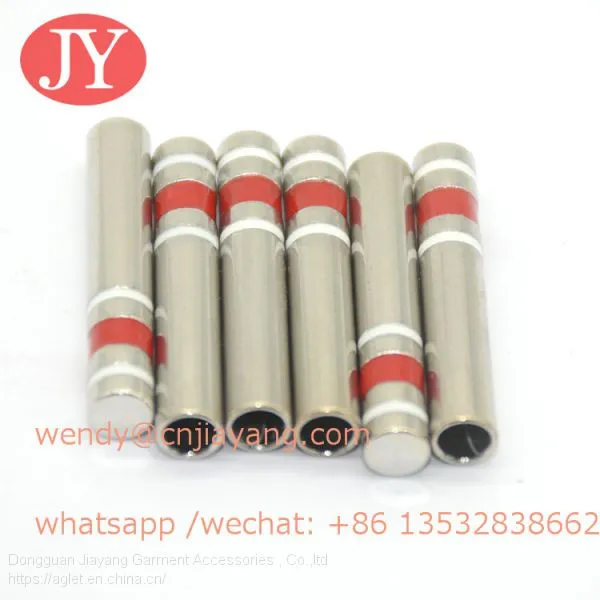Dongguan Jiayang Aglet Enamel Red /white/black Color Brass Aglets for Hoodie photo-3
