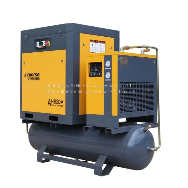 OEM Service Air Tank and Dryer Mounted Screw Air Compressor