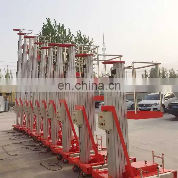 7LSJLI Shandong SevenLift 6m Hydraulic Aluminum Portable Material Electric Mast Tilt Back Man Lift Platform photo-2