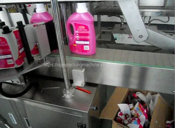 Automatic Gasoline Bottle Adhesive Sticker Sided Labeling Machine photo-2