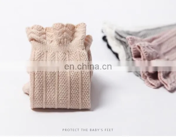 New Spring and Autumn Baby High Lace Stockings, Girls' Solid Color Combed Cotton Loose Mouth Children photo-6