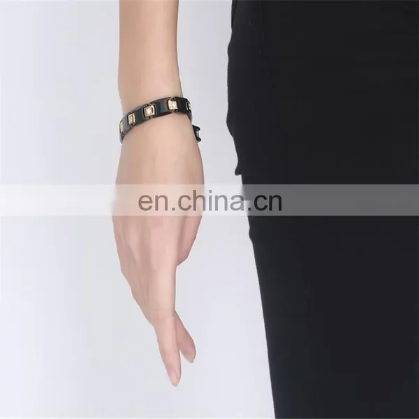 Ceramics Magnetic Energy Therapy Men's Link Wrist Bracelet Bio Tungsten Magnetic Bracelet photo-5