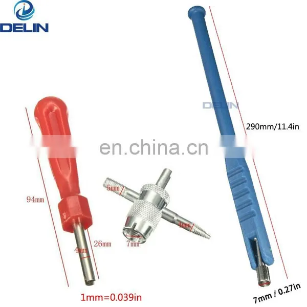 Set of 3 Tube Metal Tire Repair Tools Valve Stem Core Drawing Tire Valve Stem Puller photo-3