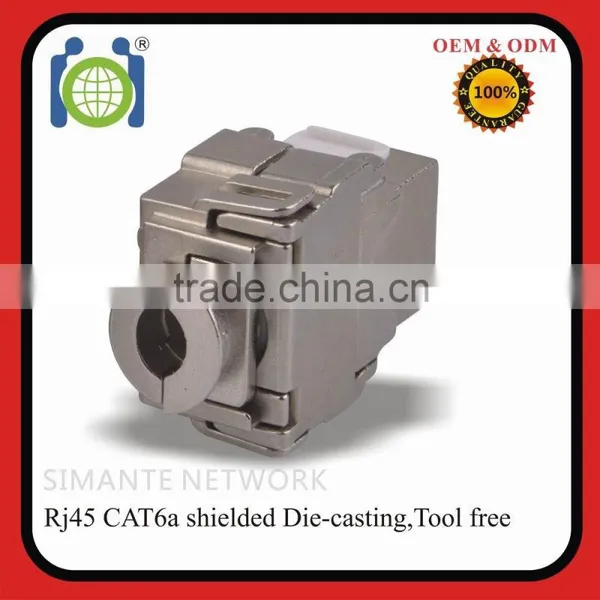 RJ45 CAT6A Tooless Shielded Keystone Jack photo-2