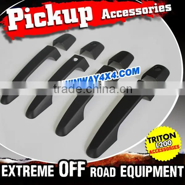 Auto Car Accessories Matte Black Door Handle Bowl Cover For 2015 Mitsubishi Triton L200 photo-2