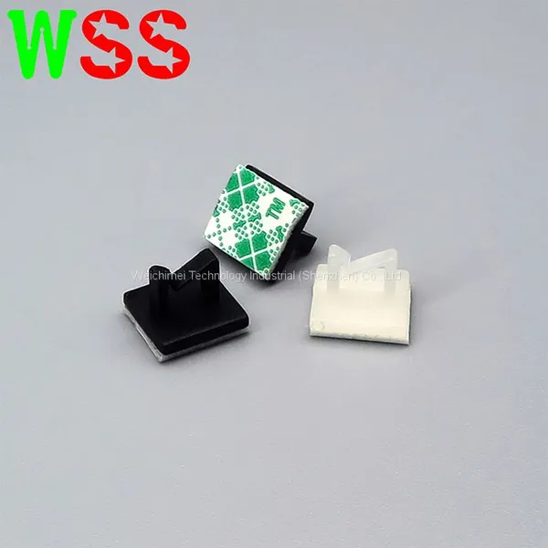 Manufacturer Self Adhesive Cable Clamp Nylon Cable Holder 0418 Top Entry Cable Clamp Clip On 3M Adhesive Base photo-2