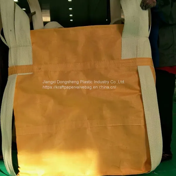 1000kg 1200kg Flecon Baffle Bags Jumbo Bag for Wood Particles Packaging Duffle Top Container Bag Large Woven Polypropylene photo-3