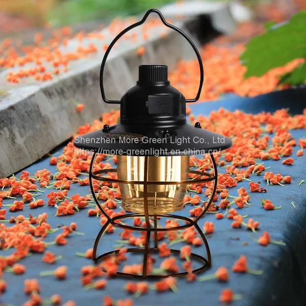 Camping Lanternes Rechargeable Power Bank Dimmable Stepless Vintage Camping Lightings Camping Lamp photo-5