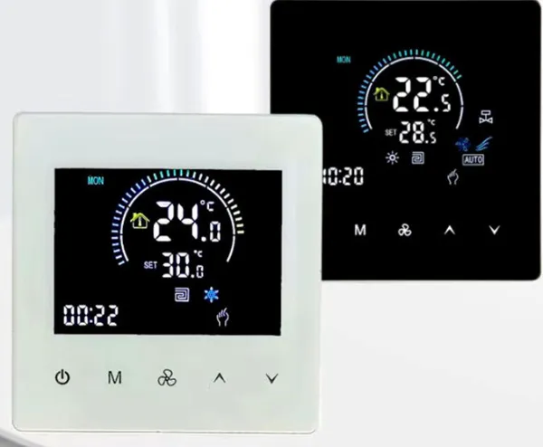 Graffiti WiFi central air conditioning temperature controller air conditioning underfloor heating dual supply with linked （Wechat:13510231336）