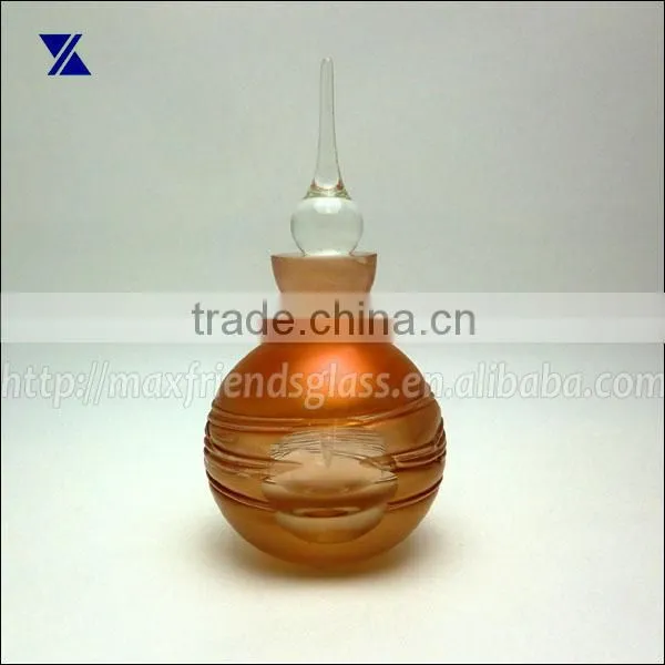 Orange Glass Perfume Bottle, Diffuser for Home Deco, 100ml