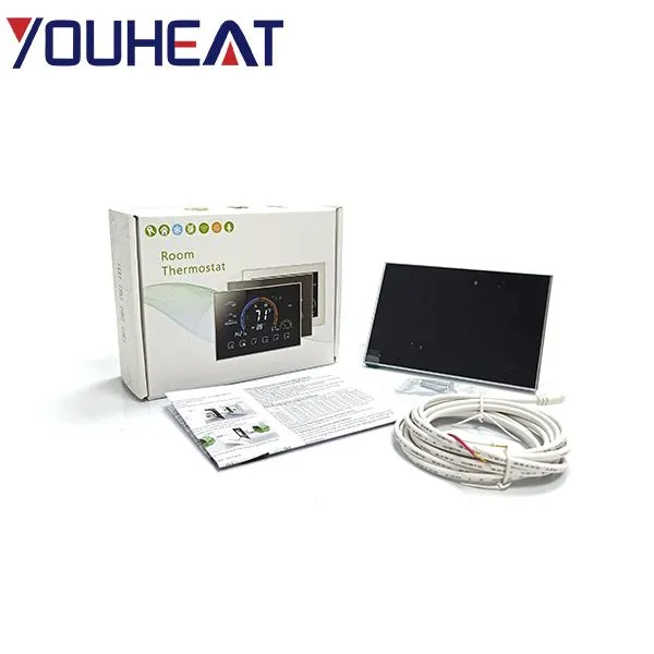 Black Wifi Touch Screen Thermostat Smart Electric Heating Temperature Control