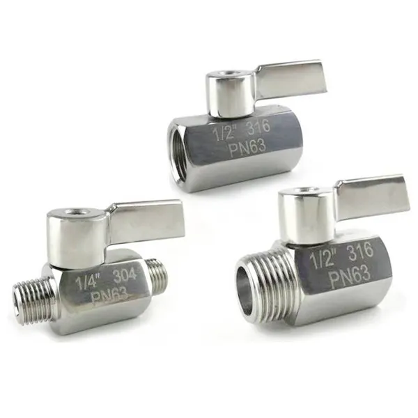 Factory Direct Sale Stainless Steel Female Thread Mini Ball Valve, Double Female Thread Mini Small Ball Valve, Micro Manual Female Thread Ball Valve (1/2 Inch) photo-4