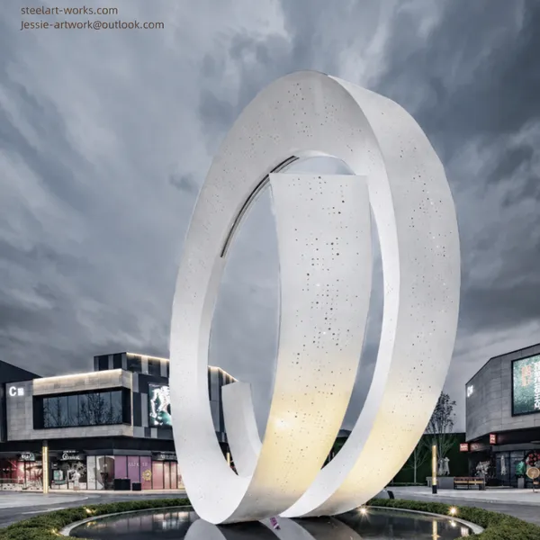 Silver Metal Sculpture photo-2
