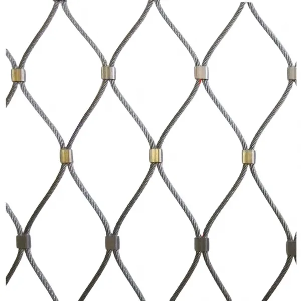 Rede de Cabos de Aço Inox 304, Fio de 4mm, Malha de 75x75mm, Resistência à Tração de 2000N