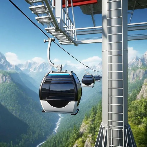 Dq Amusement Park Cable Car Ropeway System Eco-Friendly Steel Outdoor Sustainable Tourism Low Environmental Cableway System
