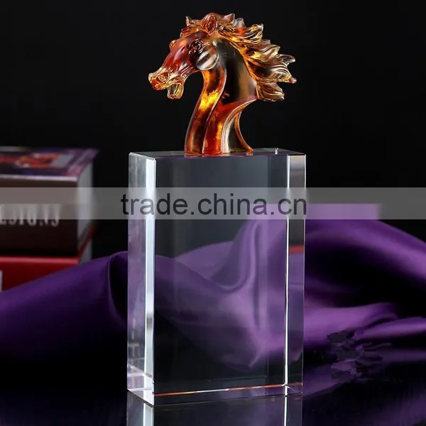 Crystal k9 Glass Trophy Award for Sport Competition Horse Model