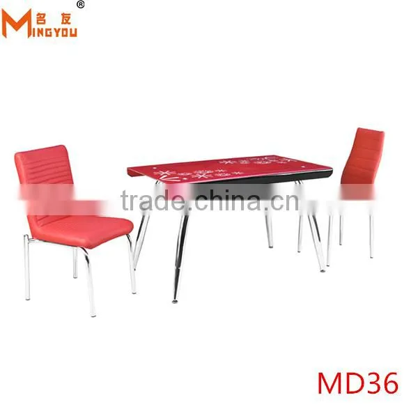 Cheap Bent Tempered Glass Dining Table photo-3