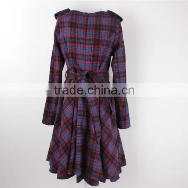 Lady's Garment Stock Lot Checked Winter Coat and Dress photo-3