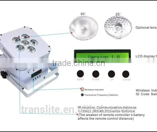Stage Lighting! China Supplier Lcd Display Uplight Wireless or Plugged photo-5