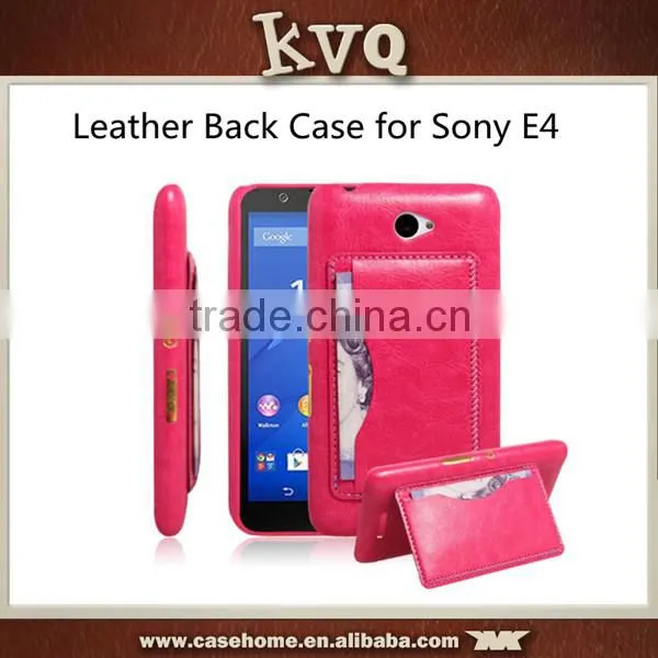 Dark Blue Back Leather Case For Sony Xperia E4 photo-5