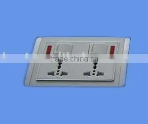Double Wall Switch+ Multifunction Socket+neon