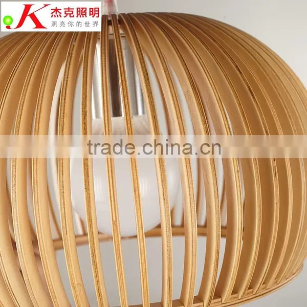 2016 New Wood Caged Round Design LED Pendant Lights JK-8005B-01 Wood Pendant Light Round Led Pendant Light photo-5