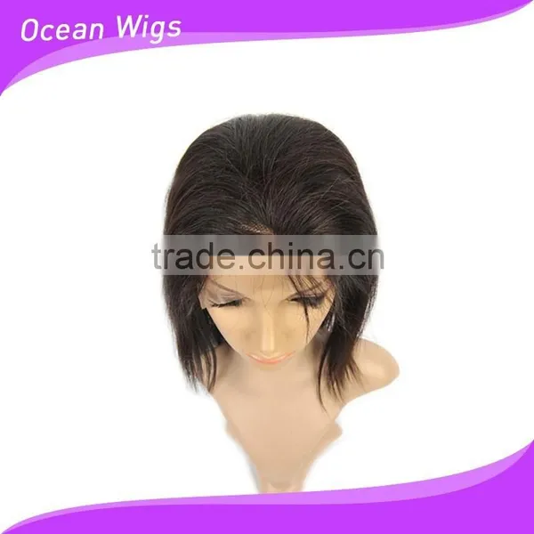 Human Hair Wig, 12", Straight, Natural Color photo-4