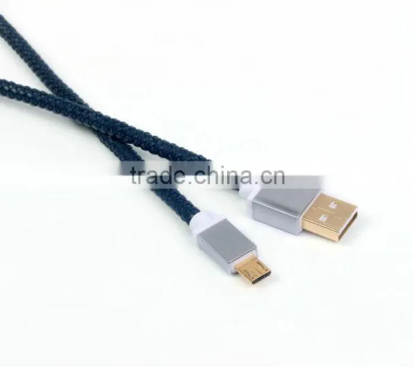 High Quality New Leather Usb Cable for Smartphone
