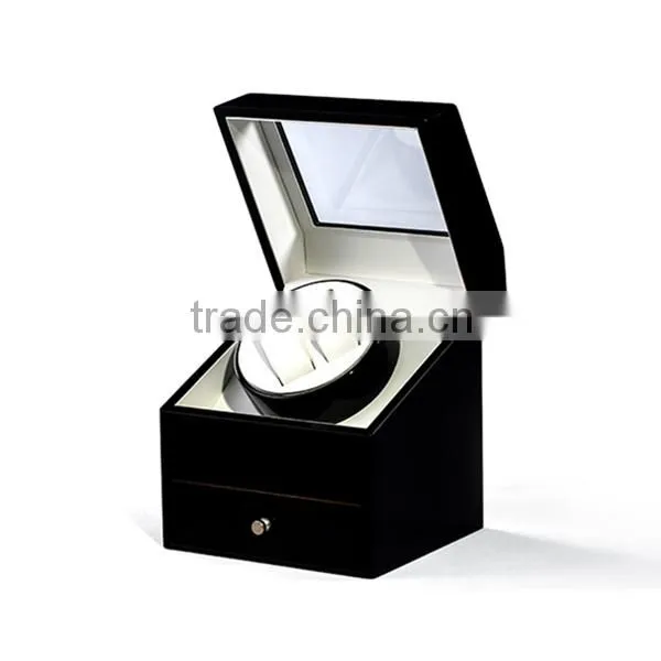2+3 Slot Black Wooden China Safety Box Watch Winder With A Drawer photo-2