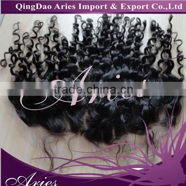 7A Peruvian Virgin Hair Loose Wave Lace Frontal Closure 13"*4" Bleach Knots Cheap Full Lace Frontal Piece With Baby Hair photo-3