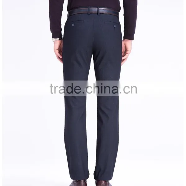 Navy Color Cotton Polyester Spandex Casual Pants Stretch Twill Mens Pants With Jet Pockets photo-2
