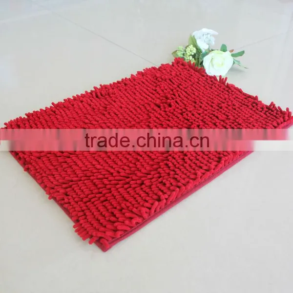 Long Pile High Quality Chenille Floor Mat With Anti-slip Base photo-6