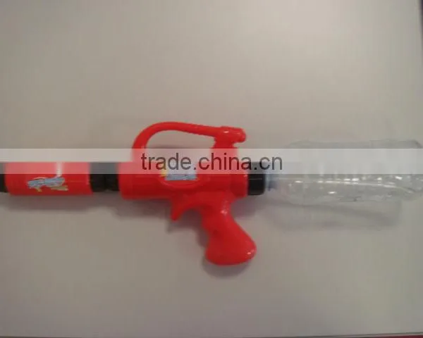 Plastic Water Gun Toys With Beverage Bottle