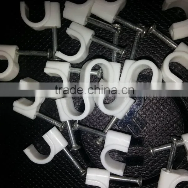 Hot Selling White Circle Nail Wire Clip/square Cable Clips 16mm photo-5