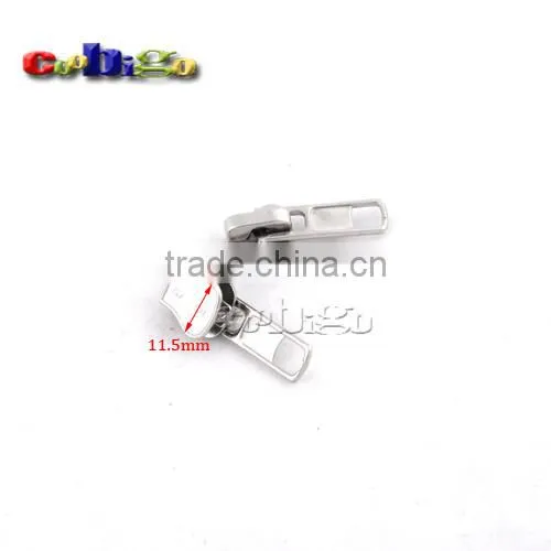 5# Auto Lock Zipper Slider Zinc Alloy Silver For Resin Zippers DIY Garment Suit Jacket Coat Bag Handbag #FLQ142-S