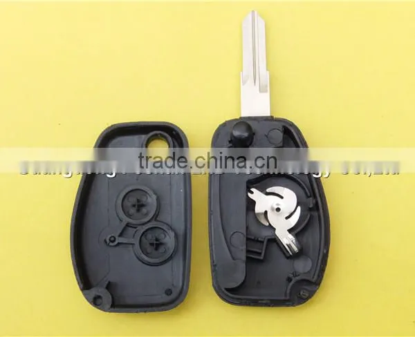 New Style 2 Button Modified Remote Folding Key Blank for Renault Flip Key Shell photo-2