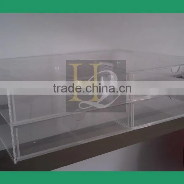 OEM Accpetable 4 Drawer Acrylic Clear Makeup Organizer Acrylic Cosmetic Display Box photo-3