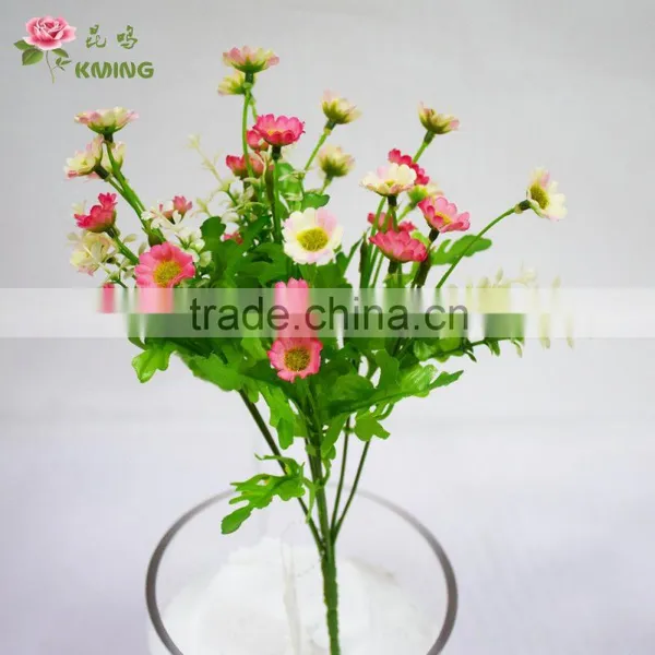 Modern Simple Cheapest Mini Plastic Flower for Home/table Decoration