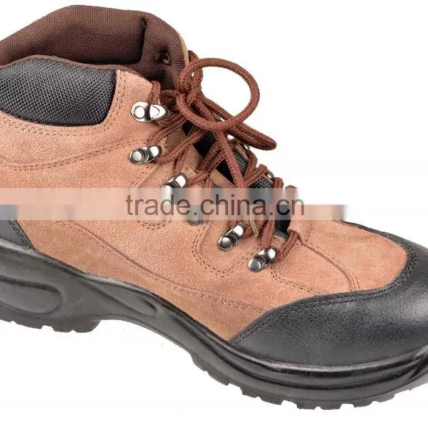 Anti-Puncture PU Injection Suede Leather Toe Cap Safety Shoes photo-3