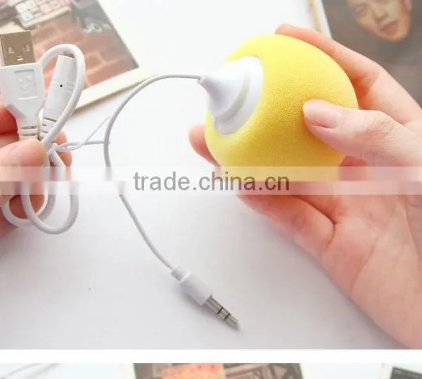 3.5mm Mini Portable Sponge Ball Speaker Balloon Mobile Audio Music Player photo-2