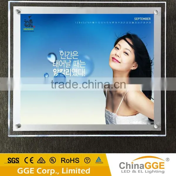 Ultra Thin LED Sign Pictures Frame Backlit LED Illuminated Sign Acrylic LED Frames Custom Light Box Quality Choice photo-2