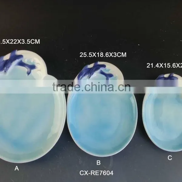 Classical Dolphin Hand Painted Dinnerware Plates photo-3