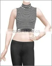 Latest Model High Neck Designs for Ladies Latest Model Tops Sexy Women White Tight photo-2