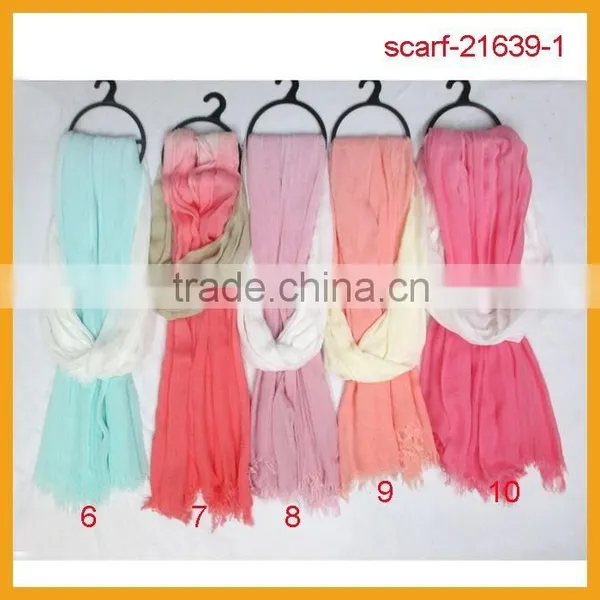 Long Scarf Design Ombre Scarf for Lady,100 Viscose Scarf photo-2