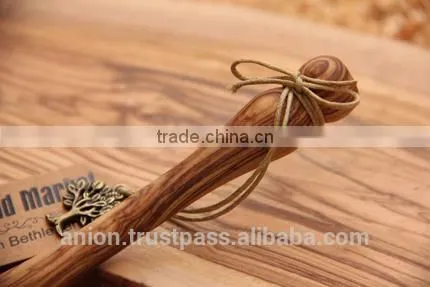 Olive Wood Carved Honey Spoon photo-2