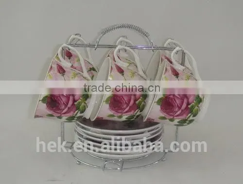 Bone China Coffee Tea Cup and Saucer Stands photo-6