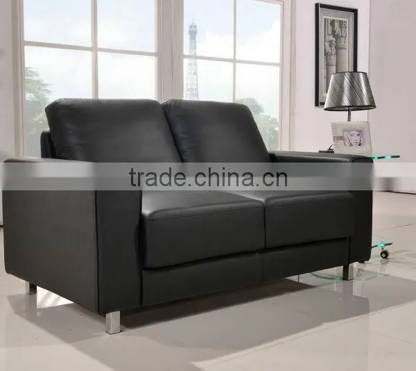 Chinese Home Furniture Black Leather Sectional Sofa Low Price photo-3