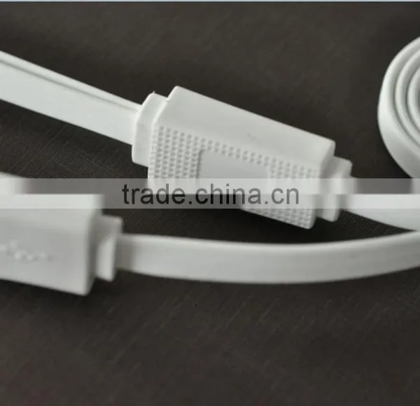 For Iphone 5/5s 6 Plus Samsung S5 S6 Flat Noodle 2 in 1 Data Sync Charging USB Cable photo-2