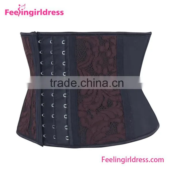 Women's 9 Steel Boning Short Torso Big Women Rubber Latex Waist Slimming Corset photo-5